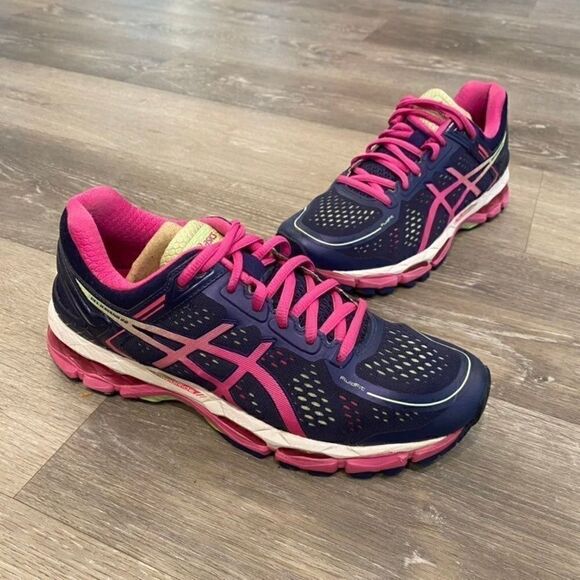 Asics Kayano Blue Shoe Sneaker Women 8 - Picture 1 of 9